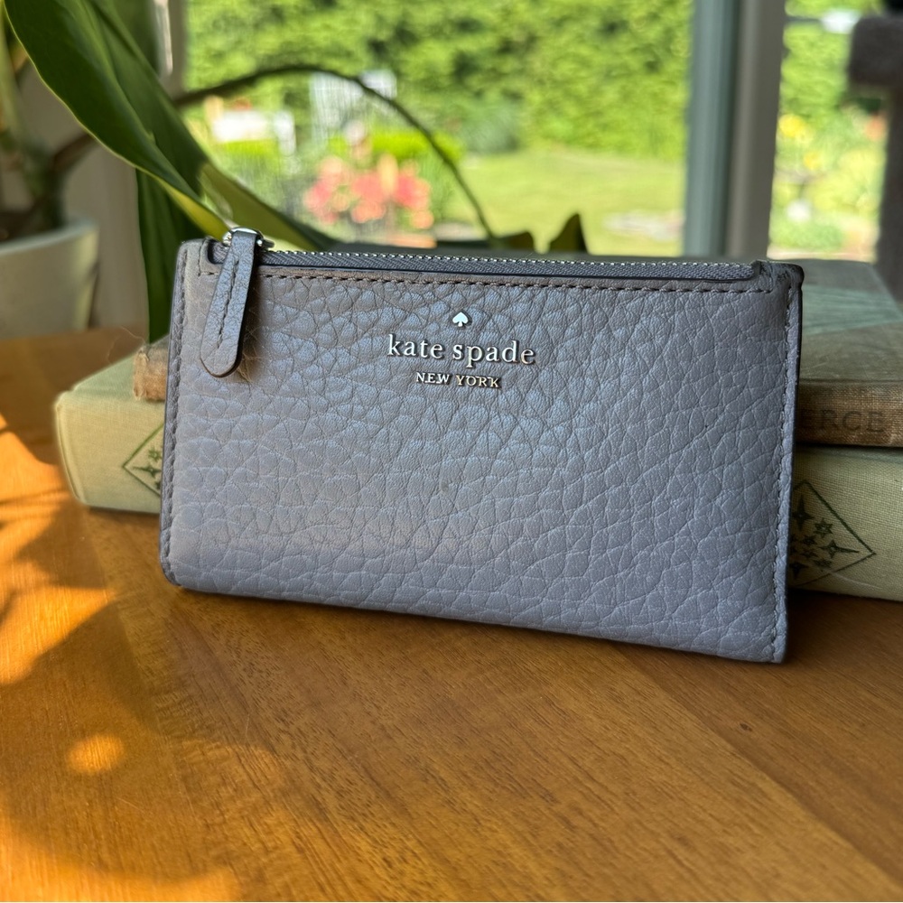 Kate Spade New York Gray Quilted Leather Wallet